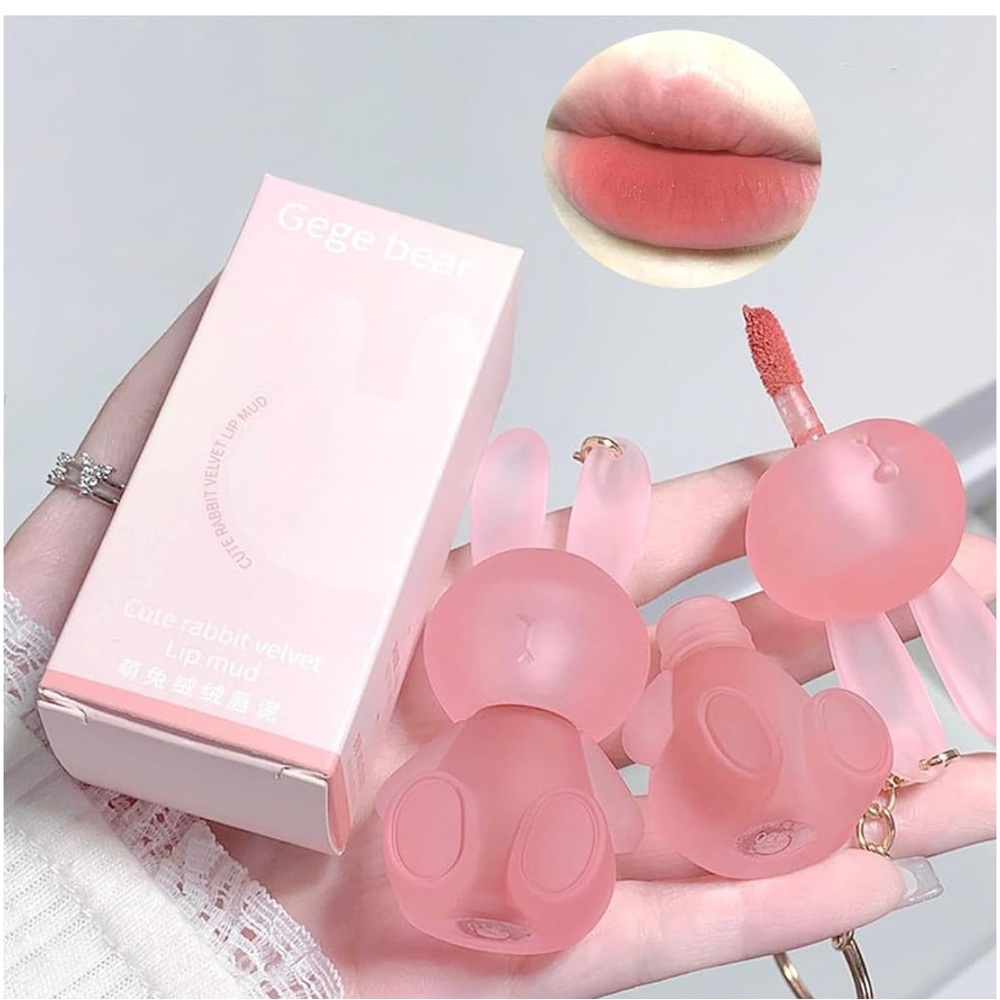 Cute Rabbit Velvet Lip Mud - Pink Nude Lipstick - Picture 2 of 6